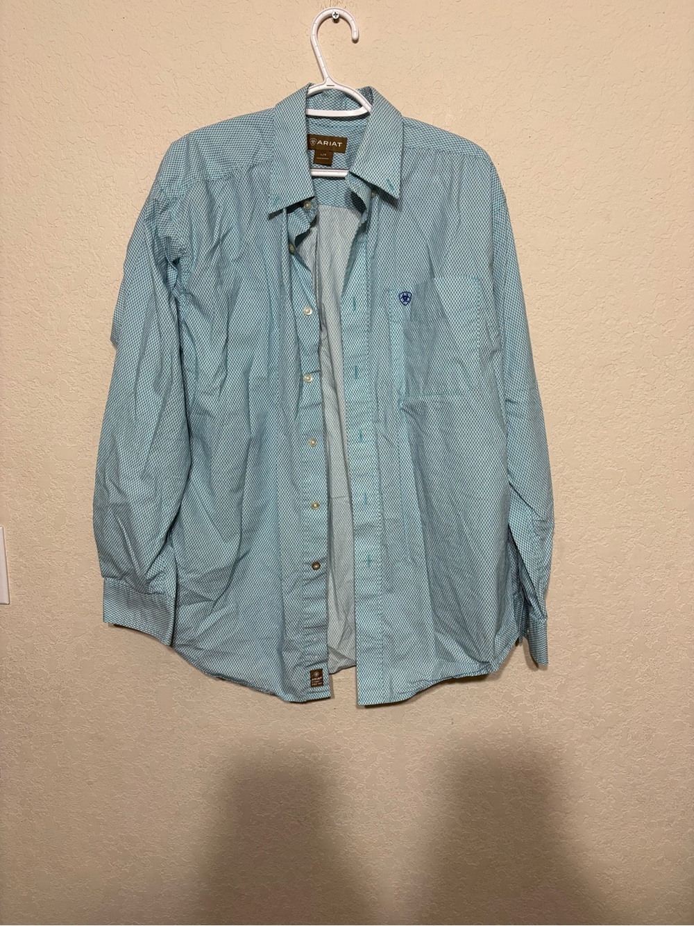 Ariat Light Blue Micro-Pattern Dress Shirt